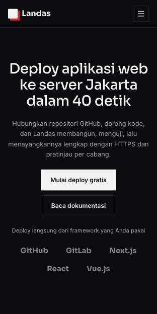 Tampilan template Hitam tajam di ponsel