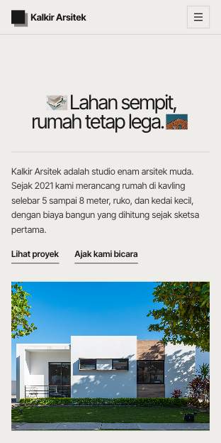 Tampilan template Plakat di ponsel