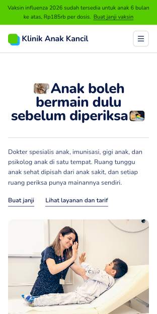 Tampilan template Kapur ceria di ponsel
