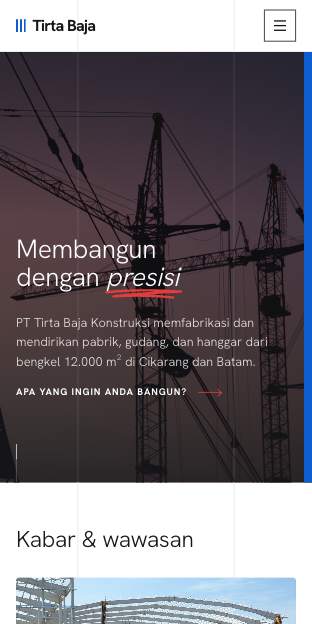 Tampilan template Garis di ponsel